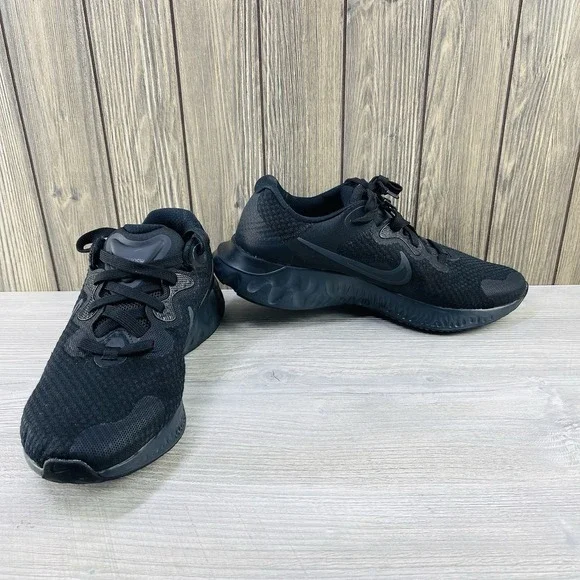Nike Renew Run 2 Shoes Men's 11  Triple Black Low Top Athletic Running Sneakers - Picture 2 of 16